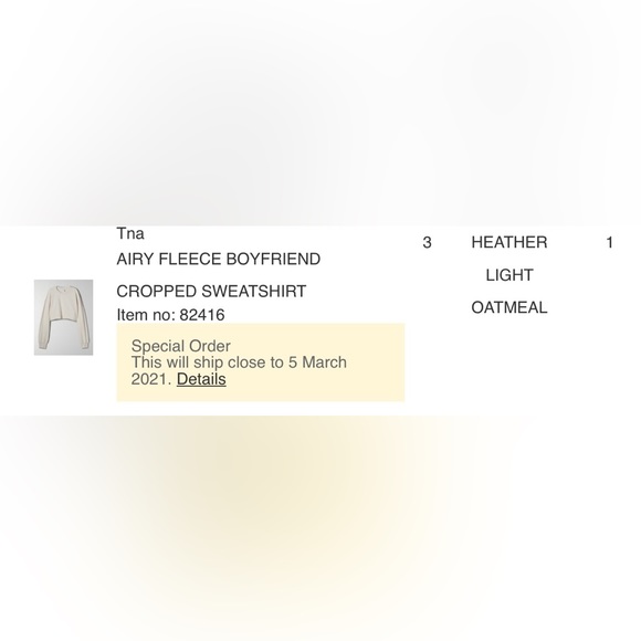 CLOSET CLOSING TODAY • LAST CHANCE✨ tna airy fleece boyfriend cropped sweatshirt - Picture 8 of 8